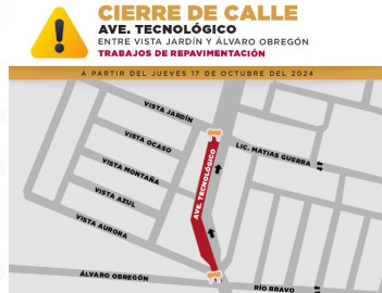 Cerrarán vialidad en colonia Infonavit por trabajos de recarpeteo 