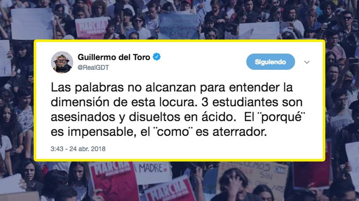 Del Toro, Cazals, Gael y Diego repudian asesinato de jóvenes en Jalisco