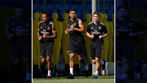 James Rodríguez vuelve a entrenar con el Real Madrid