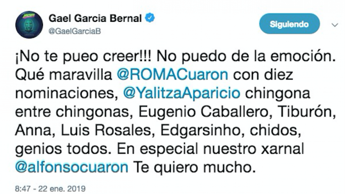 Así reaccionó Yalitza Aparicio a su nominación al Oscar