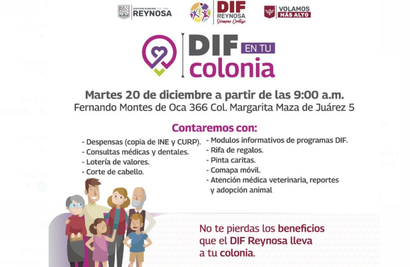 DIF en Tu Colonia en la Margarita Maza de Juárez 