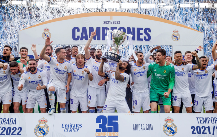 Así festejó el Real Madrid su título 35 de LaLiga
