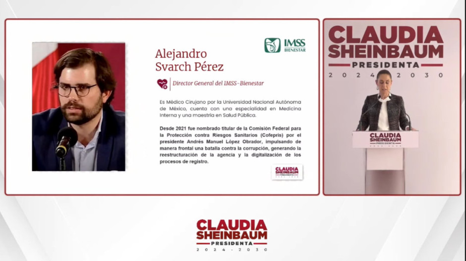 Sheinbaum anuncia a Alejandro Svarch Pérez, como director general del IMSS-Bienestar
