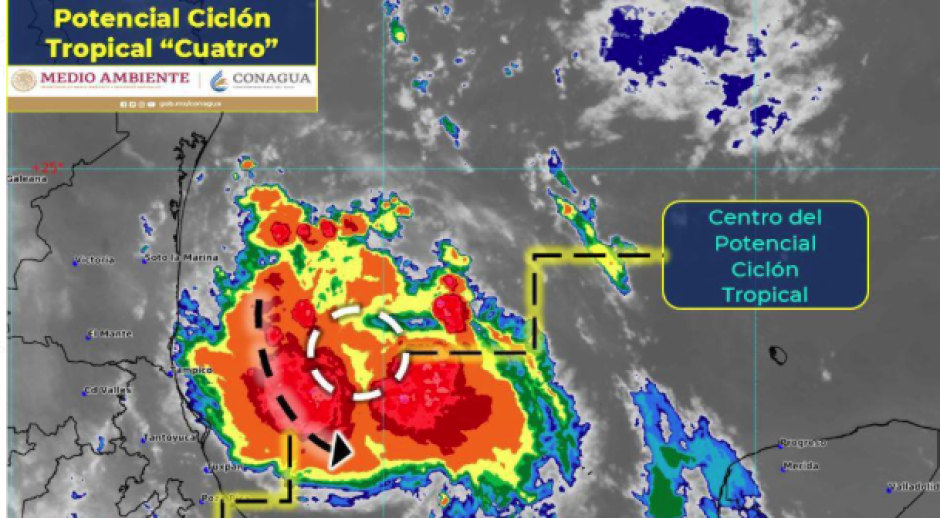 Monitorea Gobierno de Reynosa trayectoria de  ciclón tropical “Cuatro”