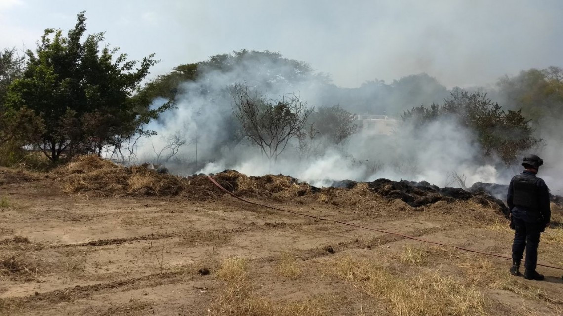 Evacuan a 90 personas de asilo por quema de pastizal