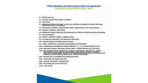 Programa de recolección de basura