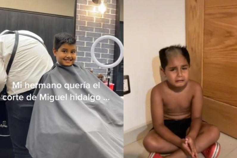 Niño pide corte de cabello “a la Miguel Hidalgo”