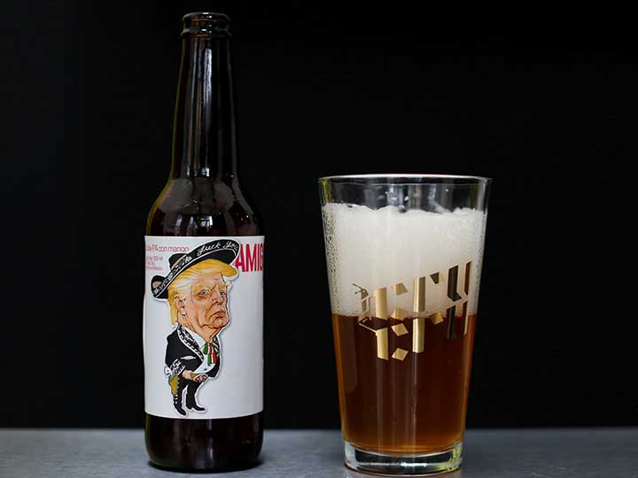 Mexicanos y gringo crean cerveza con la imagen de Trump vestido de mariachi 