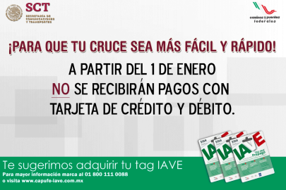 A partir del 1 de enero, solo habrá pago en efectivo en casetas de peaje
