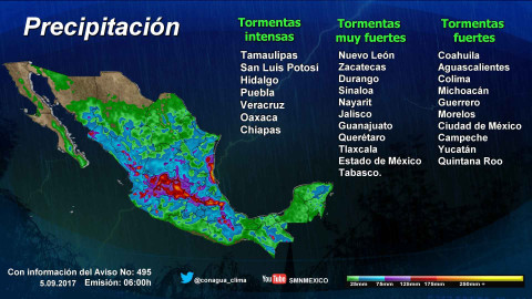 Zona de inestabilidad se localiza en el suroeste del Golfo de México