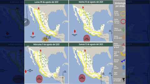 Monitorean centros climáticos baja presión en Océano Atlántico 