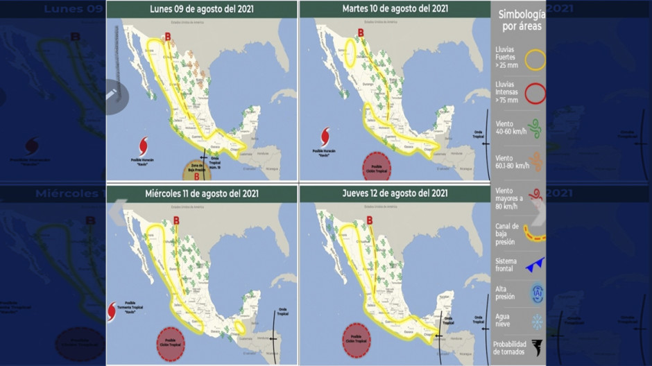 Monitorean centros climáticos baja presión en Océano Atlántico 