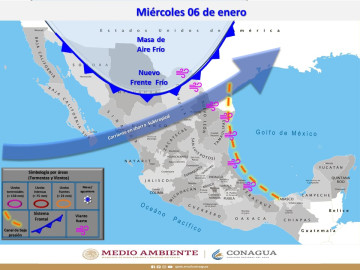 Alerta PCyB por nuevo frente frío 