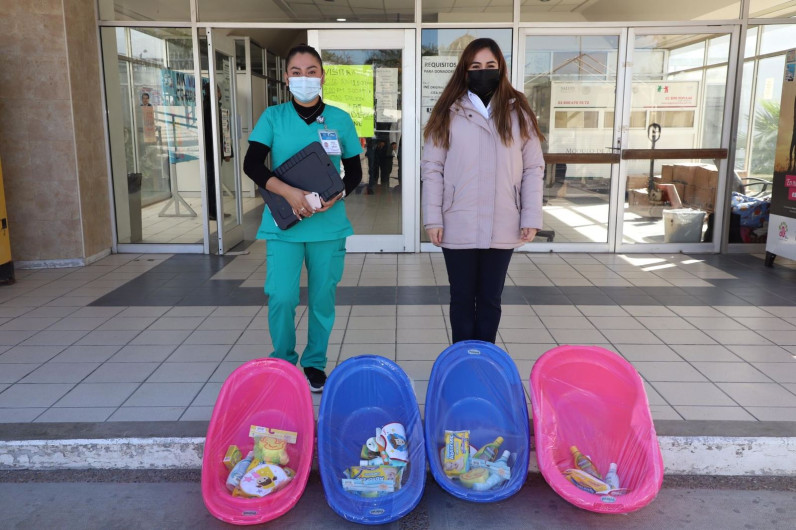 Entrega DIF Reynosa canastillas a bebés