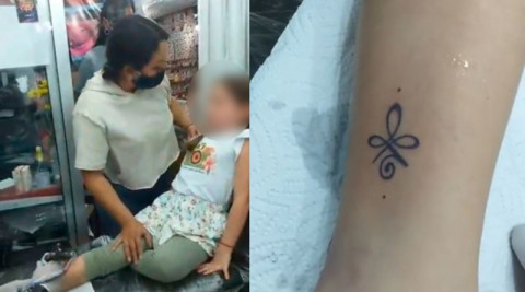 Indignan padres de familia en Colombia por tatuar a su hija