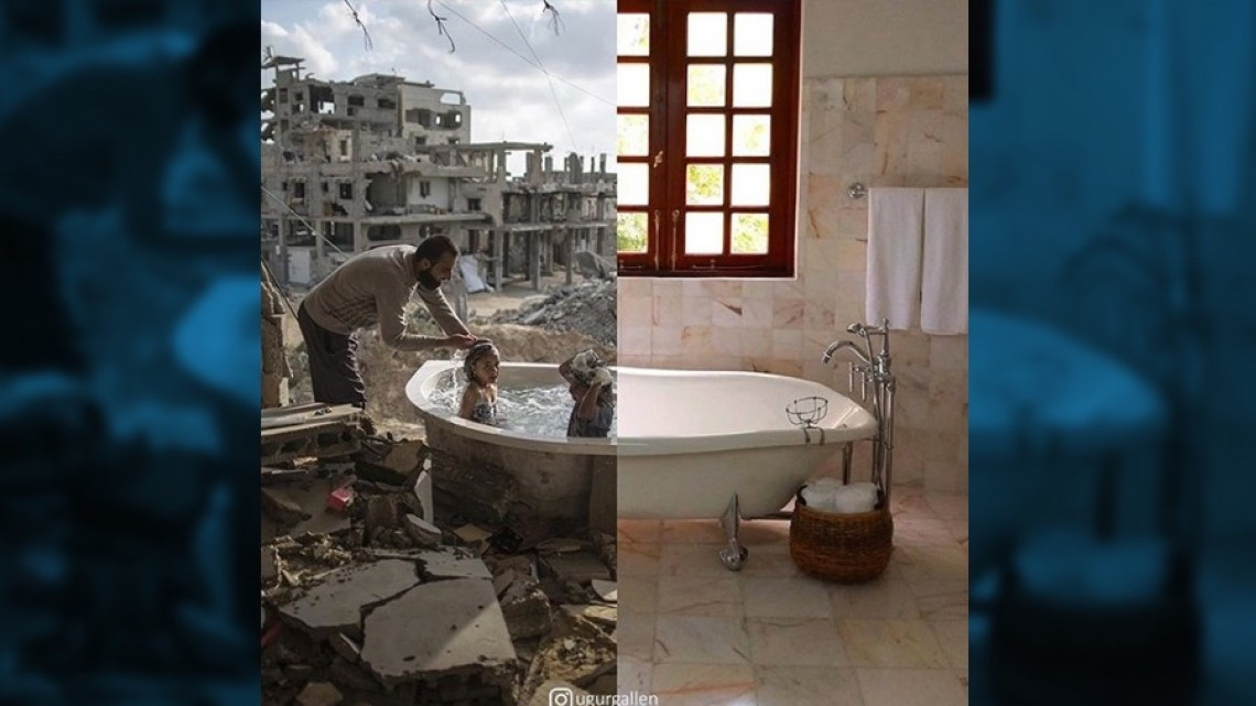 Impresionantes collages fotográficos muestran contrastes sociales en Instagram