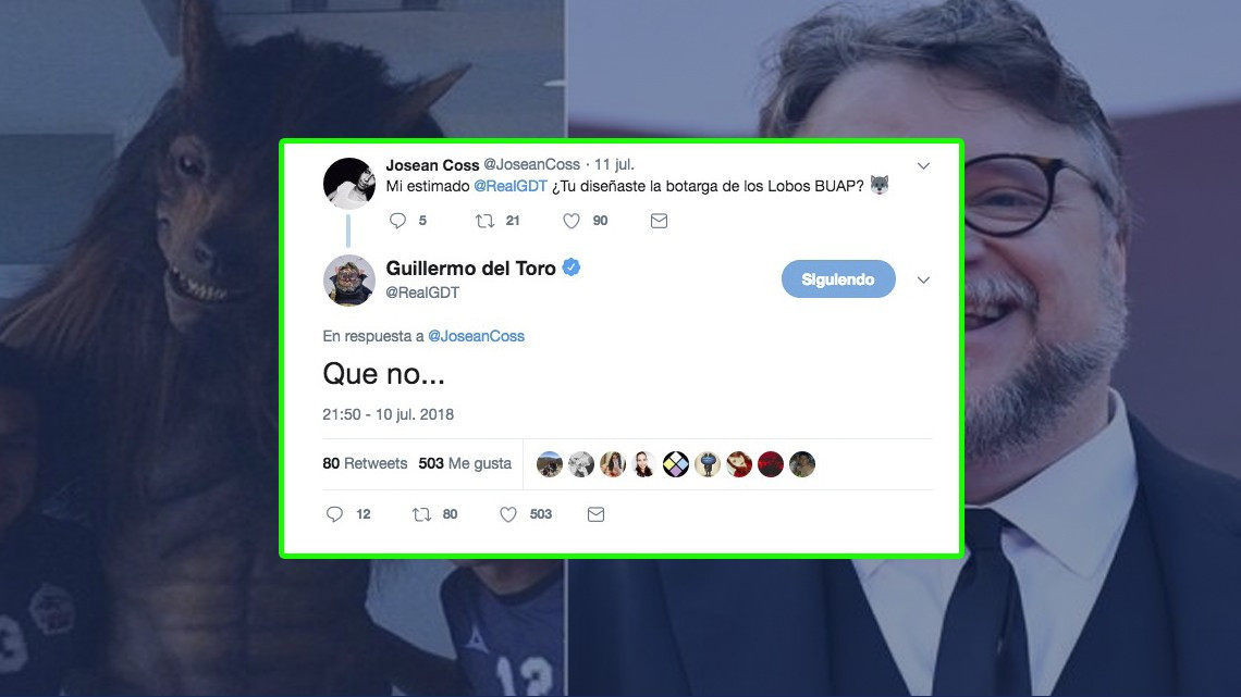 Guillermo Del Toro se deslinda de supuesta mascota de Lobos BUAP