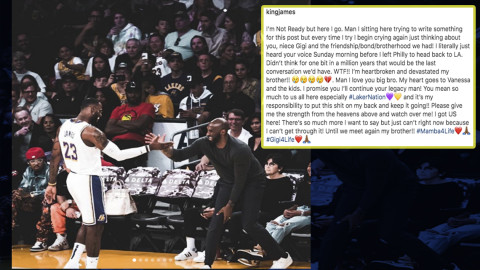 “¡Te prometo que continuaré con tu legado!”, LeBron a Kobe Bryant