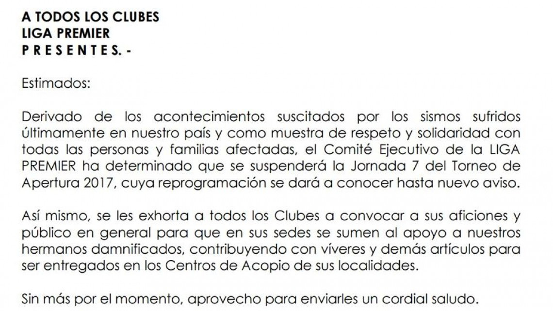 Suspenden J7 de la Liga Premier