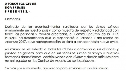 Suspenden J7 de la Liga Premier