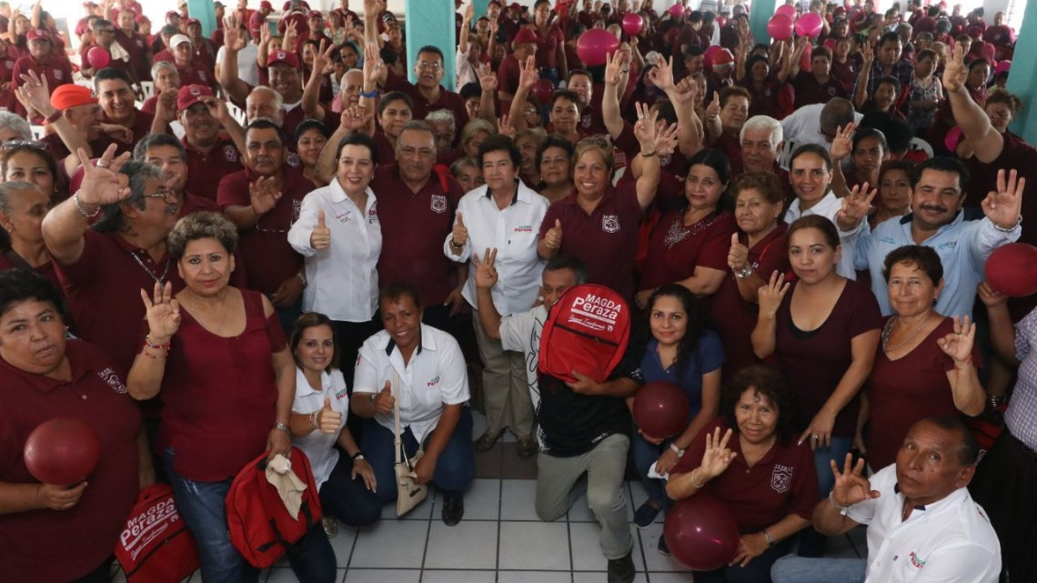 Trabajadores del Ayuntamiento de Tampico están con Magda Peraza