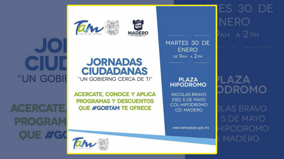 Invitan a jornada ciudadana “Un Gobierno Cerca de Ti”