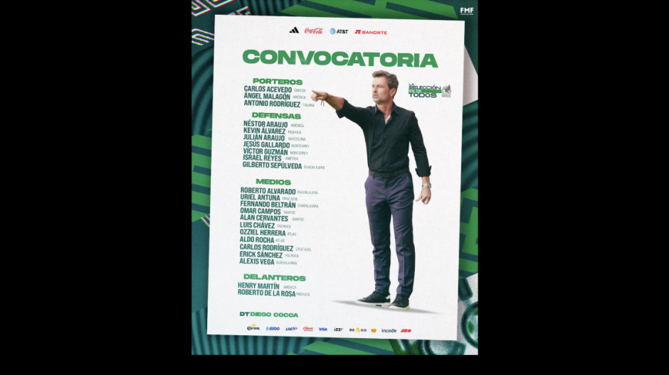 Diego Cocca reveló lista de jugadores, de cara al encuentro con EU