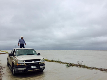 La tormenta Fernand ha tocado tierra y así ha quedado el ejido Praxedis Balboa