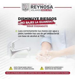 Exhorta Gobierno de Reynosa a disminuir riesgos ante COVID-19 