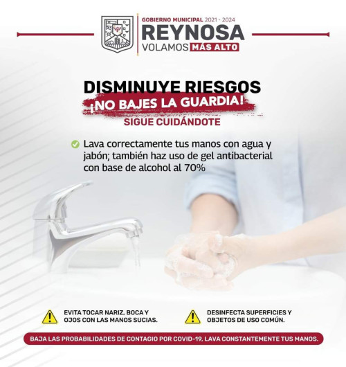 Exhorta Gobierno de Reynosa a disminuir riesgos ante COVID-19 