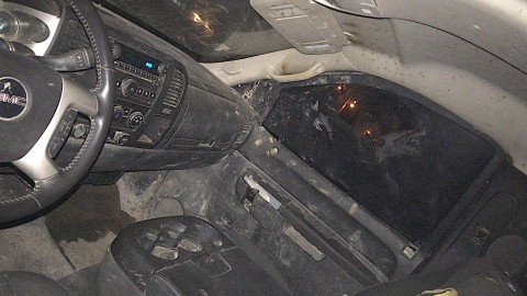 SSP asegura camioneta con blindaje artesanal en Reynosa