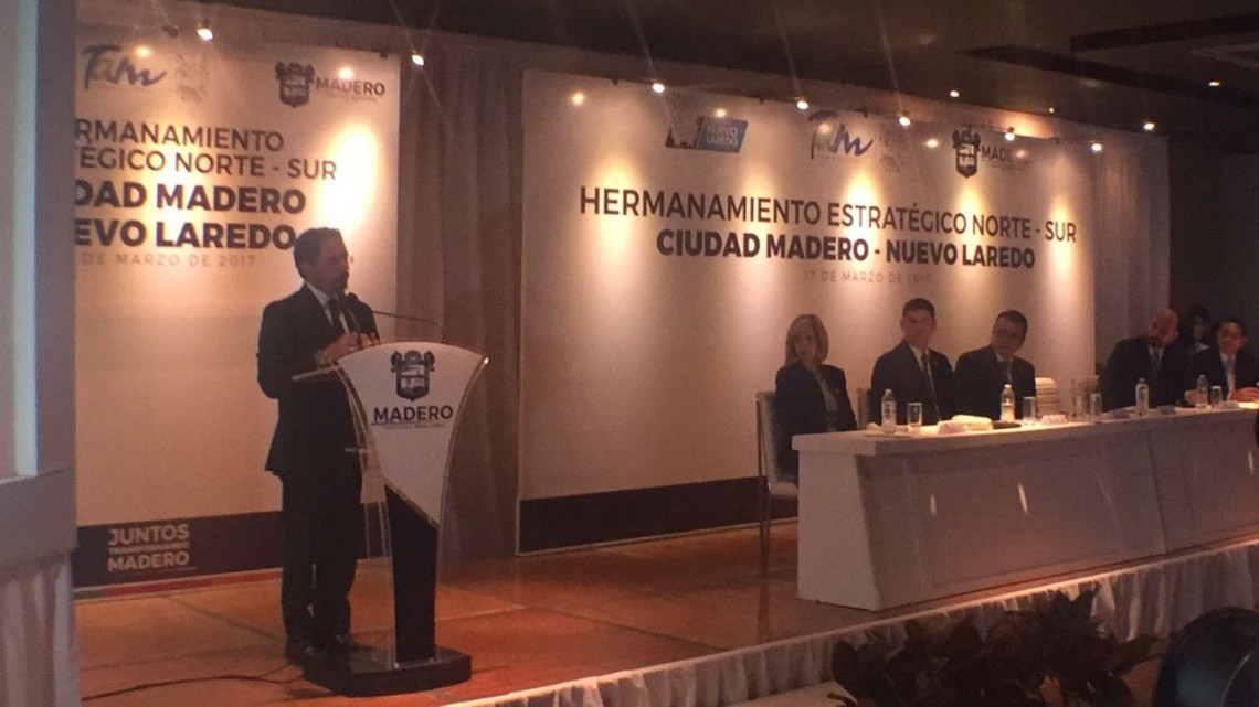 Madero y Nuevo Laredo firman convenio de hermanamiento estratégico