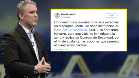Iván Duque condena masacre en el sur de Colombia