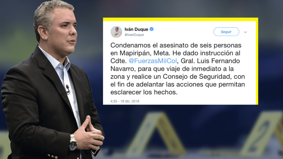 Iván Duque condena masacre en el sur de Colombia