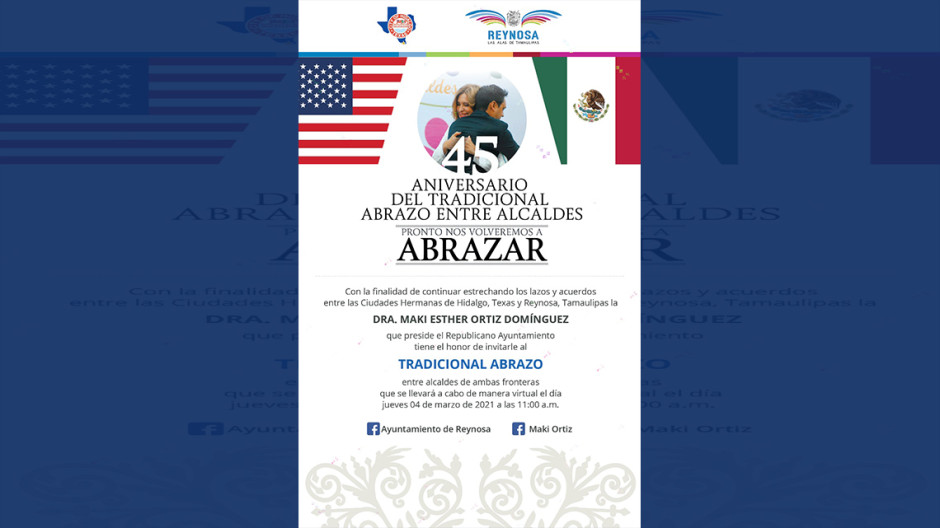 Conmemoran Alcaldes fronterizos Abrazo Binacional número 45