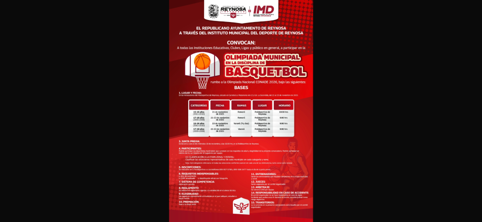 Convoca Carlos Peña Ortiz a participar en la Olimpiada Municipal