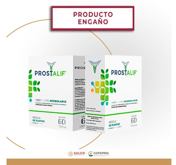 Cofepris alerta de producto "engaño" Prostalif 