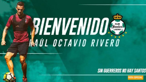 Octavio Rivero llega a Santos Laguna como refuerzo