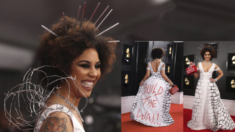 El polémico y extravagante vestido de Joy Villa 