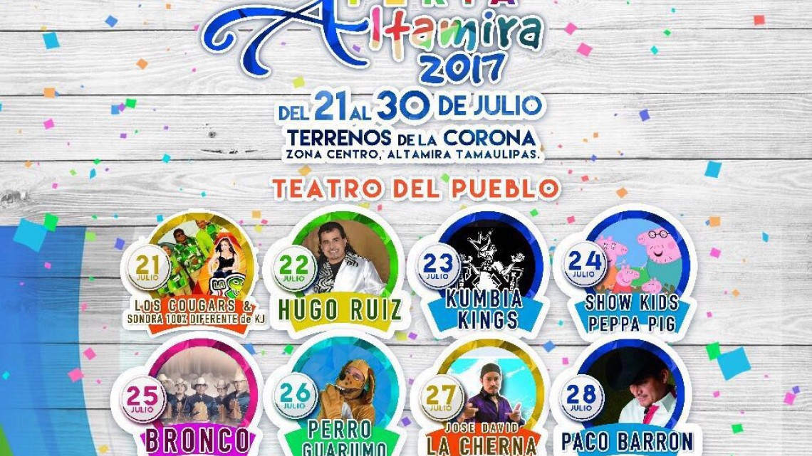 Kumbia Kings, Bronco y Paco Barrón en la feria Altamira 2016