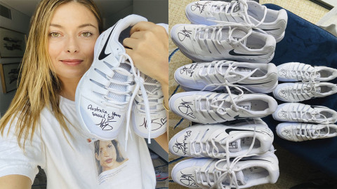 Sharapova dona tenis en apoyo al combate contra los incendios de Australia