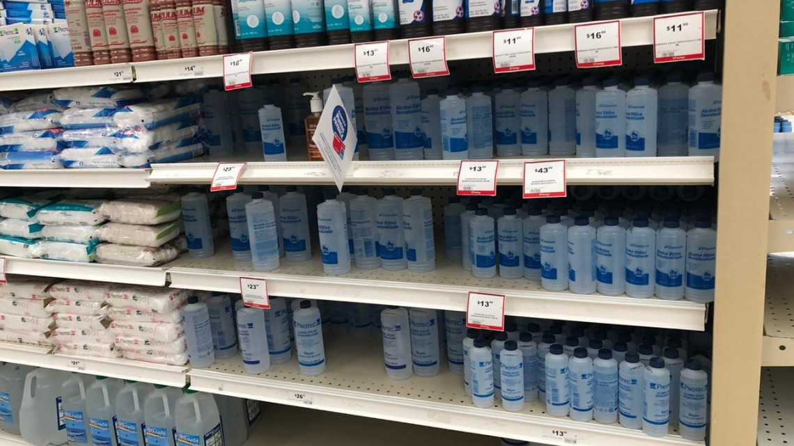 Comienza escasez de productos desinfectantes.