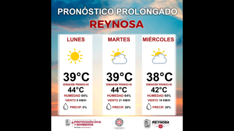Protección Civil alerta por altas temperaturas en Reynosa