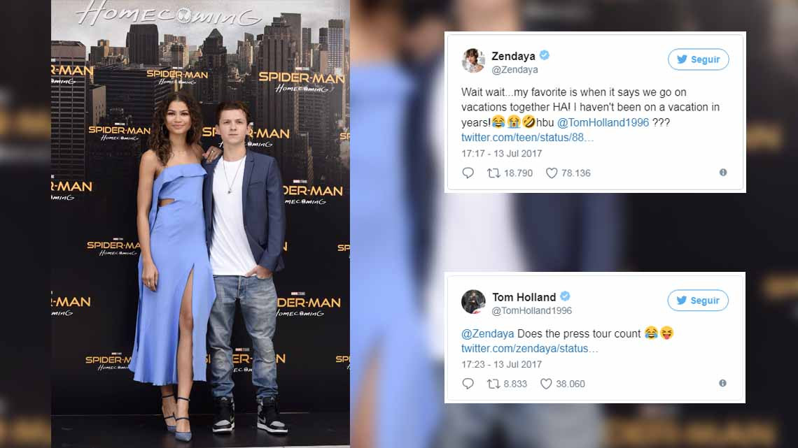 Tom Holland y Zendaya  bromean sobre supuesto romance