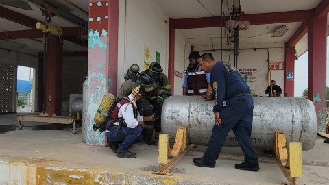 Efectúan simulacro en potabilizadora de COMAPA Benito Juárez