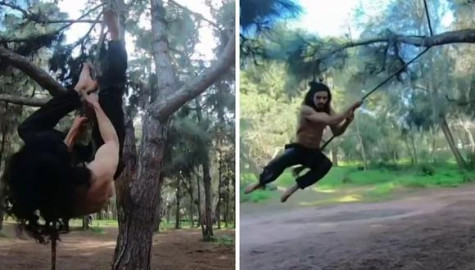 Se viraliza joven que luce y actúa como Tarzán