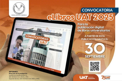 Lanza la UAT convocatoria para la publicación de libros digitales