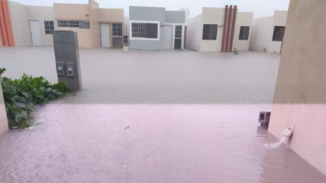 Sufre caos Reynosa por lluvias