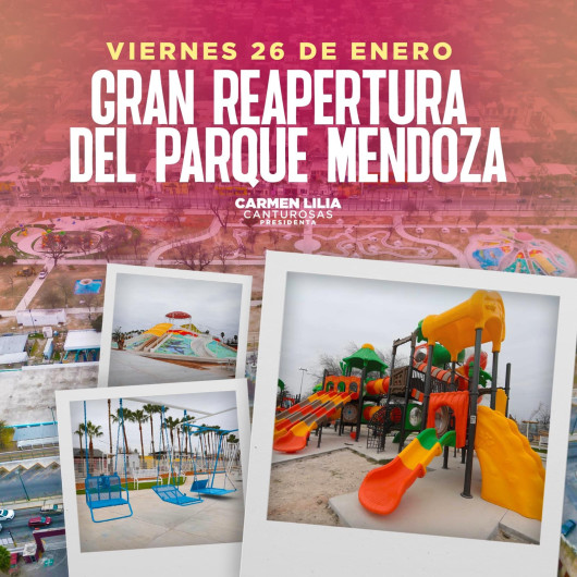 Listo Parque Mendoza para reapertura este viernes