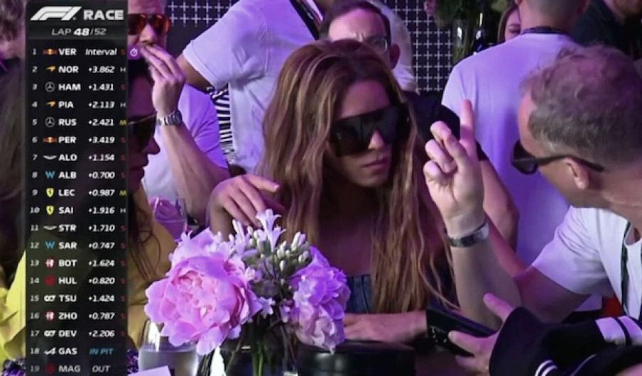 Shakira y Lewis Hamilton juntos en el GP de Gran Bretaña